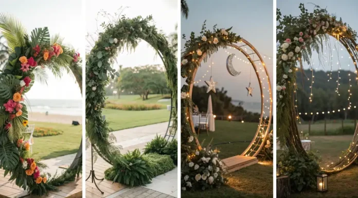 15 Stunning Circle Wedding Arch Ideas Circle Wedding Arch Ideas
