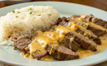 Queso Steak And Rice Queso Steak and Rice Recipe