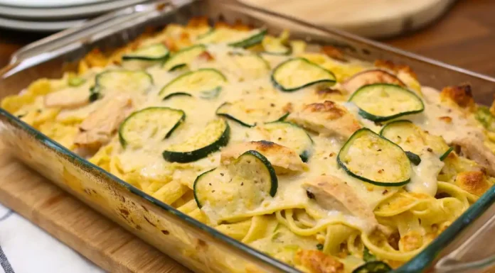 Zucchini Cheddar Chicken Noodle Casserole Zucchini Cheddar Chicken Noodle Casserole