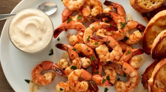 Broiled Garlic Butter Shrimp with Lemon Aioli Broiled Garlic Butter Shrimp with Lemon Aioli