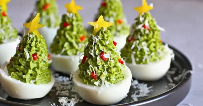 Deviled Egg Christmas Trees