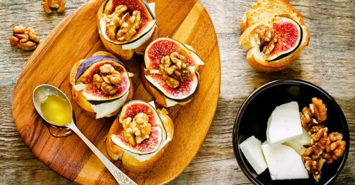 Goat Cheese, Honey, & Fruit Crostini