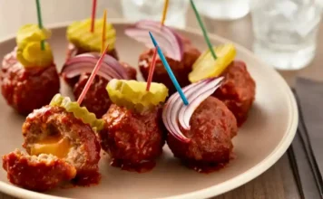 Slow-Cooker Barbecue Bacon Cheeseburger Meatballs Slow-Cooker Barbecue Bacon Cheeseburger Meatballs