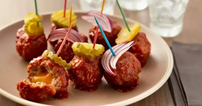 Slow-Cooker Barbecue Bacon Cheeseburger Meatballs
